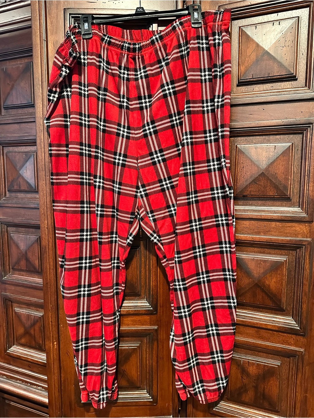 3X SECRET TREASURES Red Plaid women’s FLEECE Pajama Pants Cozy Sleepwear
